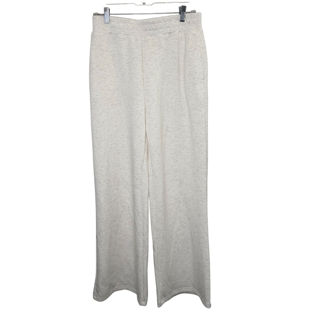 Ocean Drive Pants Wide Leg Heathered Cream Gray Lounge Casual Size Large